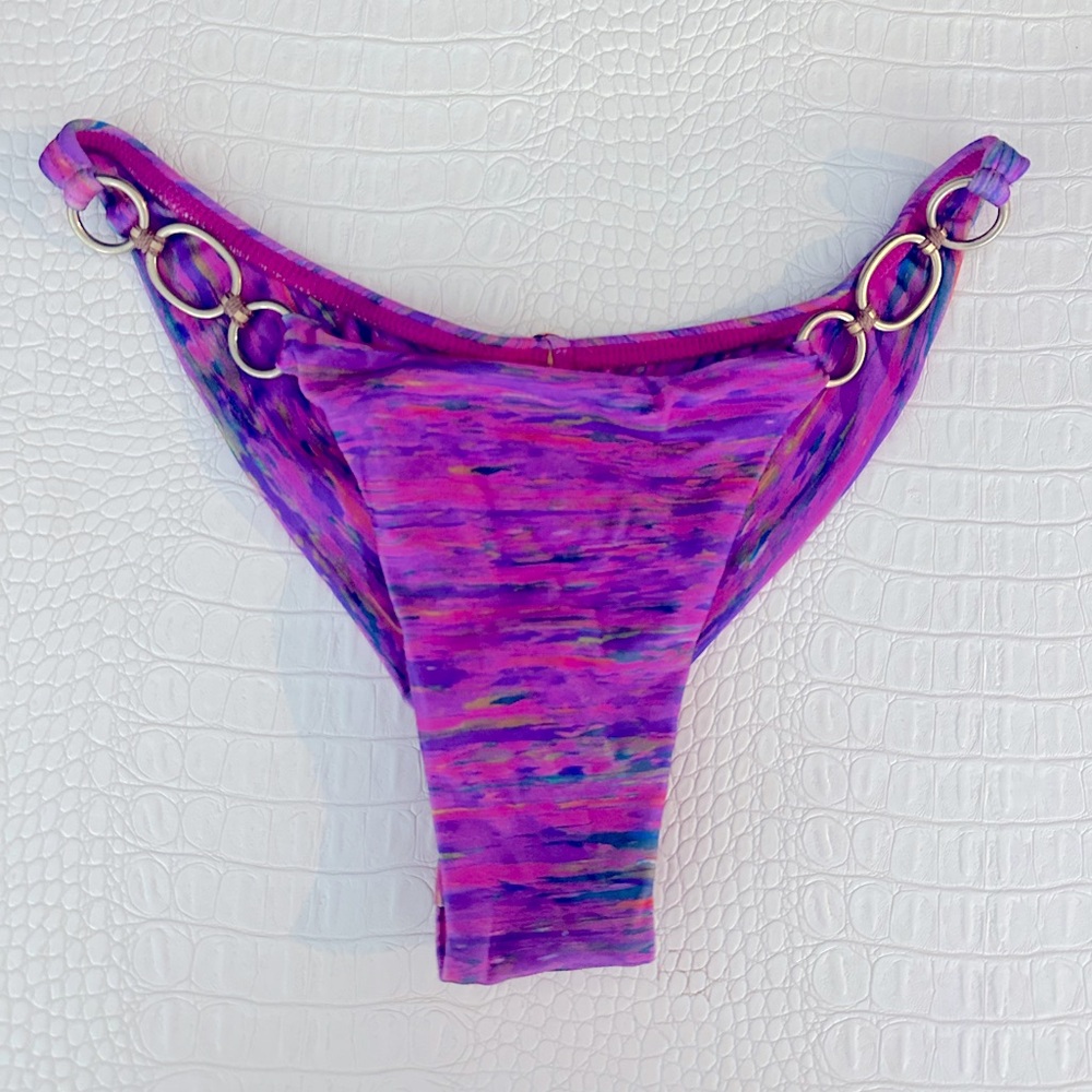 Vix Paula Hermnny- Amalfi Bikini Bottom with Gold Rings- Size XS - NEW